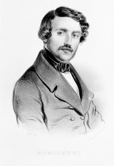 Portrait of Gaetano Donizetti, Italian Composer, Engraved by F. Boger by Carel Christian Anthony Last